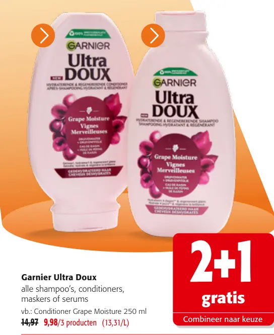Promotie: Shampoo's, conditioners, maskers of serums