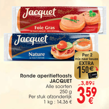 Aanbieding: Ronde aperitieftoasts JACQUET