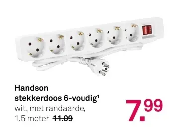Aanbieding: stekkerdoos 6-voudig