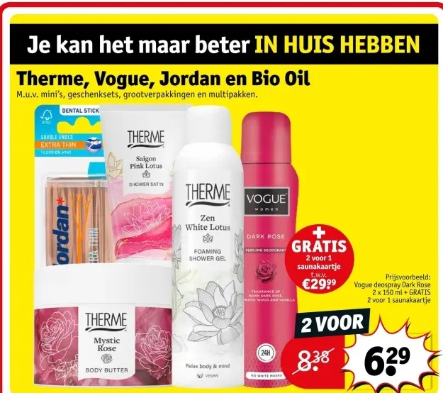 Aanbieding: Therme, Vogue, Jordan en Bio Oil