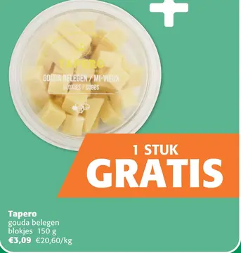 Aanbieding: Tapero gouda belegen blokjes