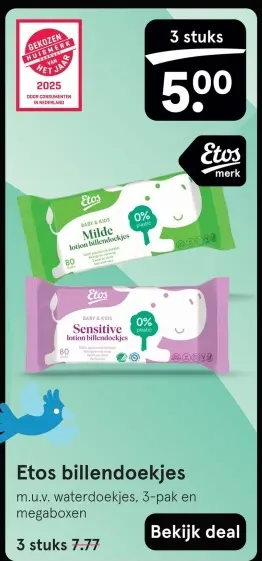 Aanbieding: Etos billendoekjes