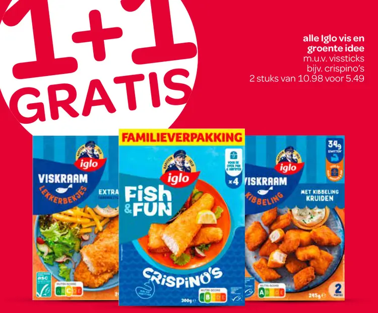 Aanbieding: Alle Iglo vis en groente idee