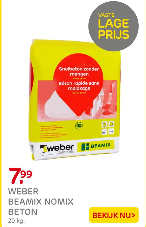 Aanbieding: Weber BEAMIX nomix beton