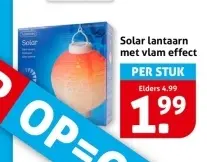 Aanbieding: Solar lantaarn met vlam effect