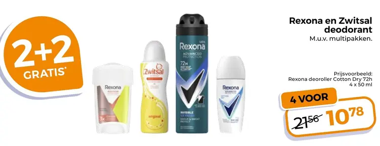 Aanbieding: Rexona en Zwitsal deodorant