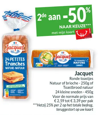 Promotie: Ronde toastjes Natuur of brioche of Toastbroo