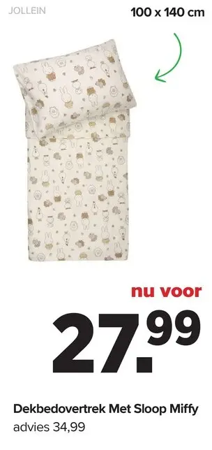Promotie: Dekbedovertrek Met Sloop Miffy