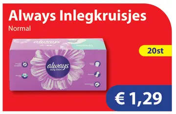 Aanbieding: Always Inlegkruisjes