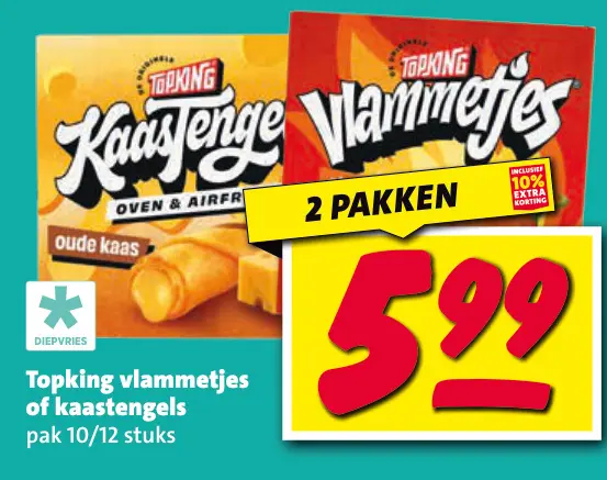 Aanbieding: vlammetjes of kaastengels