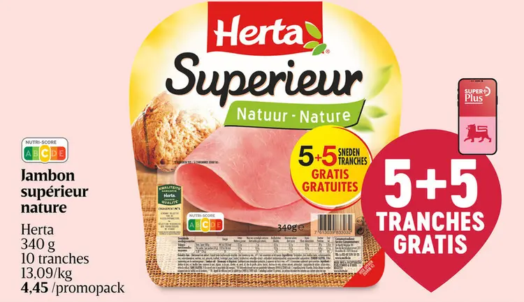 Offre: Jambon supérieur nature
