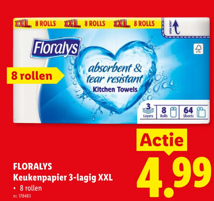 Promotie: Keukenpapier 3-lagig XXL