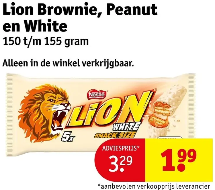 Aanbieding: Brownie, Peanut en White