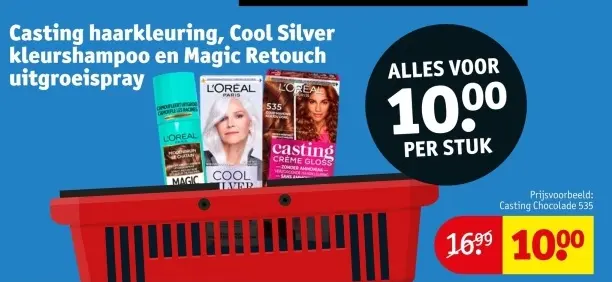 Aanbieding: Casting haarkleuring, Cool Silver kleurshampoo en Magic Retouch uitgroeispray