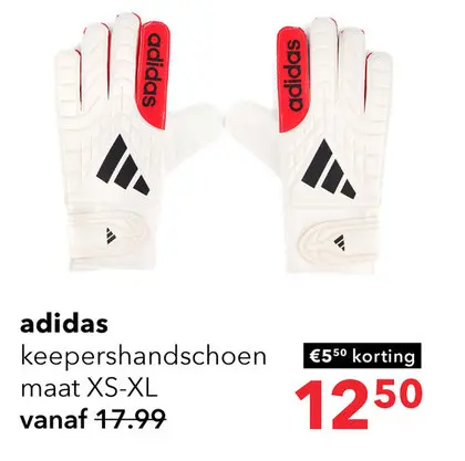 Aanbieding: Adidas Copa Club kinder keepershandschoenen wit rood