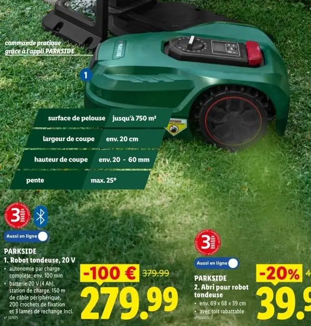 Offre: Robot tondeuse, 20 V