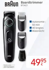 Aanbieding: Braun Baardtrimmer BT3421