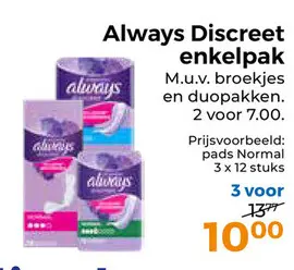 Aanbieding: Always Discreet enkelpak