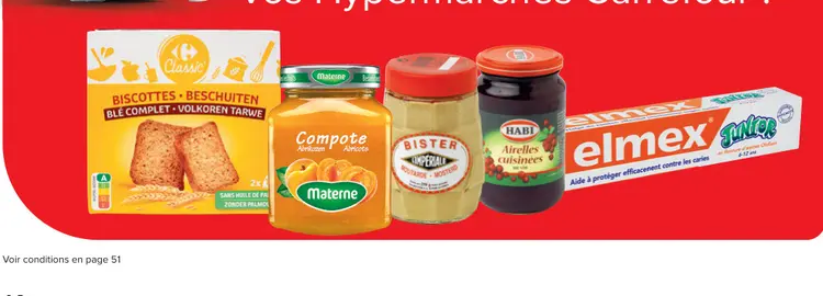 Offre: Biscottes Blé Complet, Compote Abricots, Mout