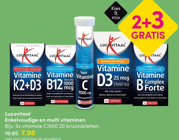 Aanbieding: Enkelvoudige en multi vitaminen