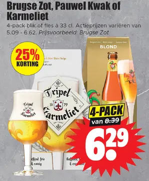 Aanbieding: Brugse Zot, Pauwel Kwak of Karmeliet