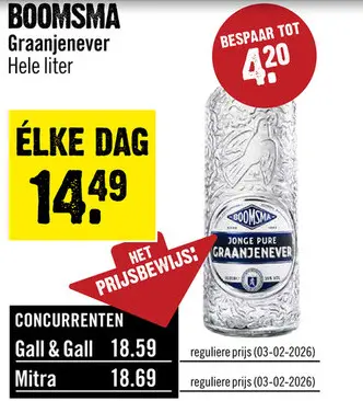 Aanbieding: Boomsma Jonge Jenever 100 cl