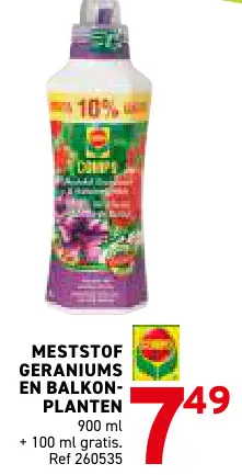 Promotie: Meststof geraniums en balkonplanten