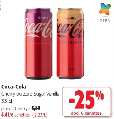 Offre: Coca-Cola Cherry ou Zero Sugar Vanilla