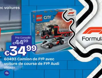 Offre: Camion de F1 avec voiture de course de F1 Aud