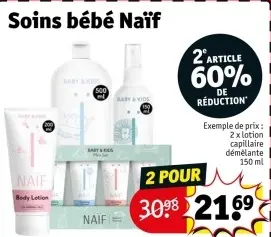 Offre: Soins bébé Naïf