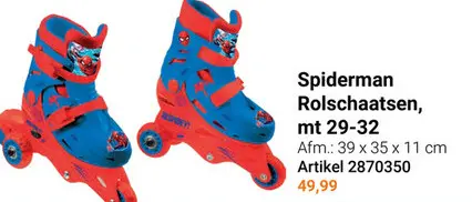 Aanbieding: Spiderman Rolschaatsen, mt 29-32