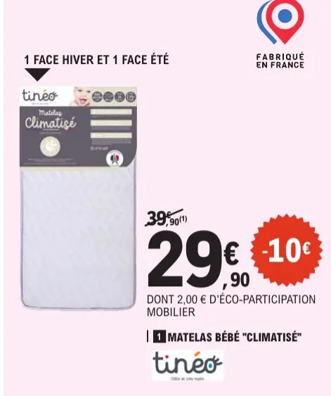 Offre: Matelas bébé "climatisé"