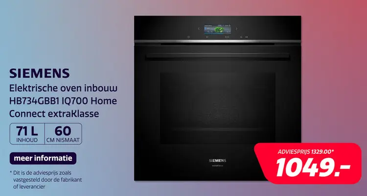 Aanbieding: Siemens HB734GBB1 IQ700 Home Connect extraKlasse