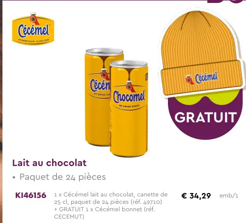 Offre: Lait au chocolat