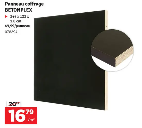 Offre: Panneau coffrage BETONPLEX