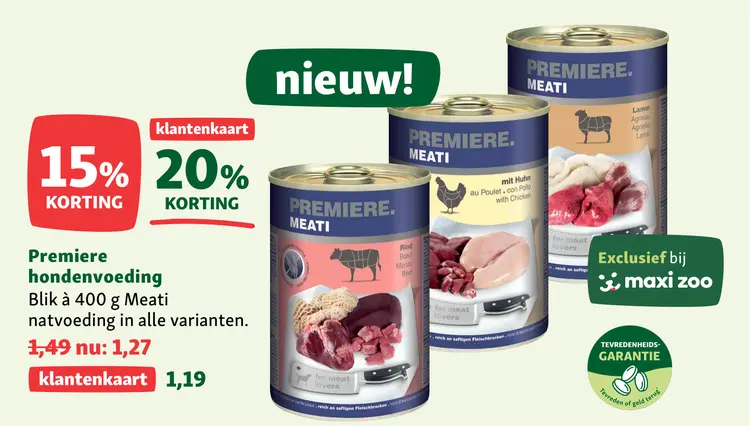 Aanbieding: Premiere hondenvoeding