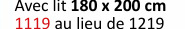 Aanbieding: Chambre à coucher Elsa avec lit 180x200cm - armoire 220cm