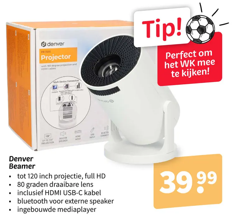Promotie: Denver Beamer PR-1500 Projector