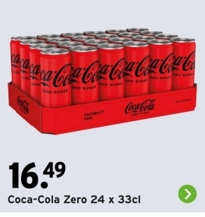 Aanbieding: Coca-Cola Zero 24 x 33cl