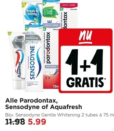 Aanbieding: Alle Parodontax, Sensodyne of Aquafresh