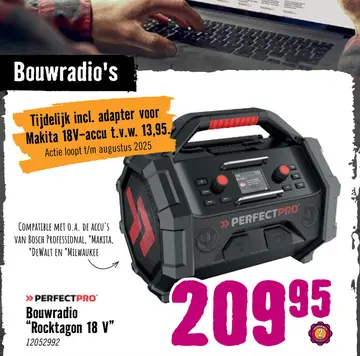 Aanbieding: Bouwradio "Rocktagon 18 V"
