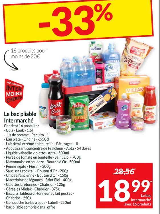 Offre: Le bac pliable Intermarché