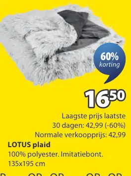 Aanbieding: LOTUS plaid