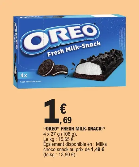 Offre: Fresh milk-snack