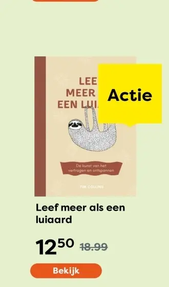 Aanbieding: Leef meer als een luiaard