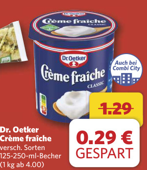 Aanbieding: Crème fraîche versch. Sorten