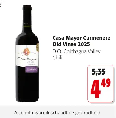 Promotie: Casa Mayor Carmenere Old Vines 2025
