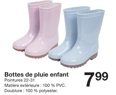 Offre: Bottes de pluie enfant