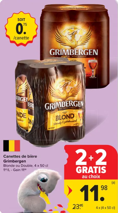 Offre: Canettes de bière Grimbergen