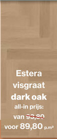 Aanbieding: PVC vloer Estera visgraat dark oak